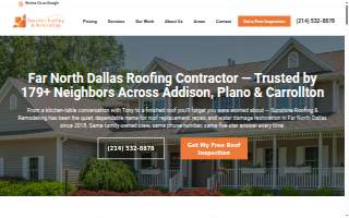 Sunshine Roofing & Remodeling website