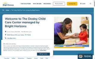 The Dealey Child Care Center managed by Bright Horizons website