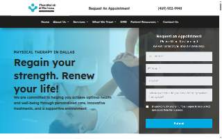 TheraRehab and Wellness website
