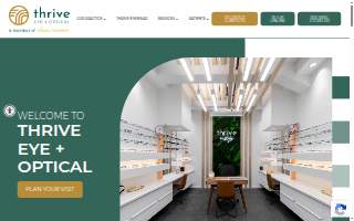 Thrive Eye + Optical website