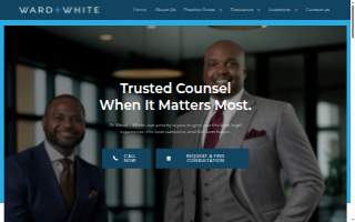Ward + White Attorneys At Law website