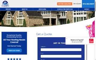 White Rock Roofing website