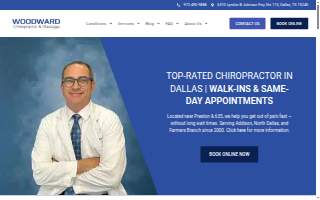 Woodward Chiropractic & Massage website