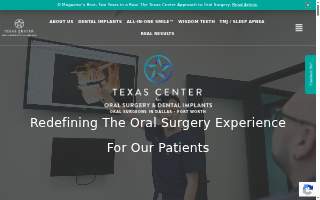 Texas Center for Oral Surgery & Dental Implants website