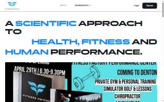 Fitness Factory Denton website