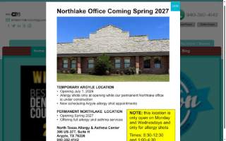 North Texas Allergy & Asthma Center website