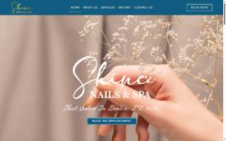 Shine Nails & Spa website