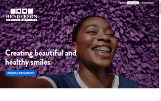 Henderson Orthodontics website