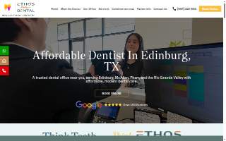 Ethos Modern Dental website