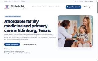 Talem Family Clinic website