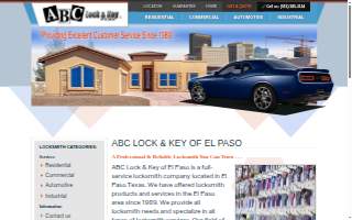 ABC Lock & Key of El Paso website