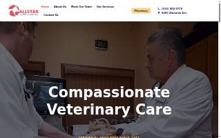 Allstar Animal Hospital website