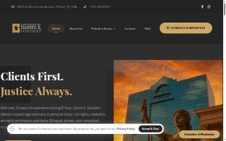 Daniel S. Gonzalez Law Firm and Mediation website