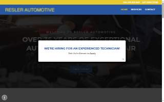 E & R Automotive website