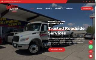 Extreme Recovery & Towing website