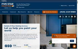 Five Star Painting of El Paso website