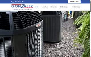 Gonzalez Heating & Cooling website