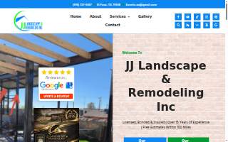 JJ Landscape and Remodeling website