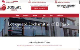 Lockguard Locksmiths of El Paso website