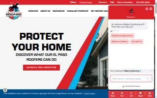 Mighty Dog Roofing of El Paso website