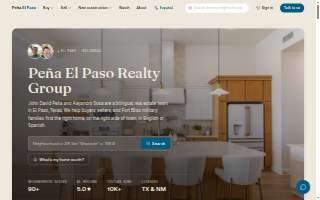 Peña El Paso Realty Group website