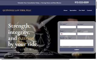 Quinonez Law Firm PLLC- EAST website
