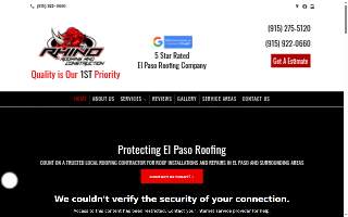 Rhino Roofing & Construction LLC website