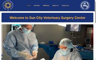 Sun City Veterinary Surgery Center website