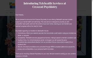 Crescent Psychiatry website