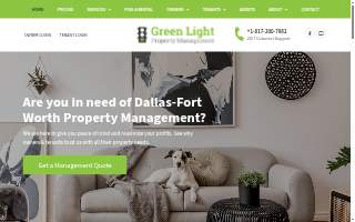 Green Light Property Management of Euless website