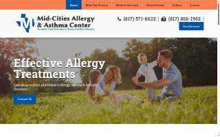 Mid-Cities Allergy and Asthma Center of Euless website