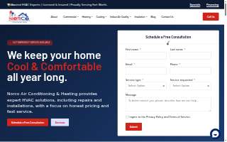 Norco Air - Air Conditioning & Heating Company website