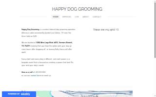 Happy Dog Grooming website
