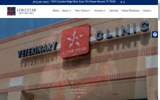 Lone Star Veterinary Clinic website