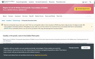 Baylor Scott & White Orthopedic Associates of Dallas - Forney website