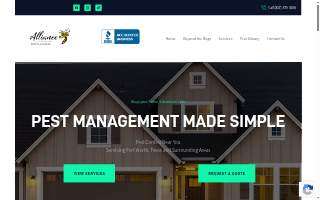 Alliance Pest Solutions website