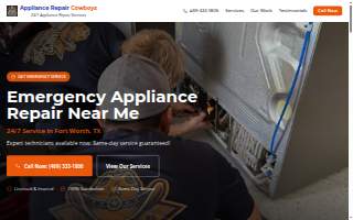 Appliance Repair Cowboys website