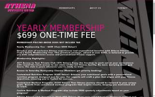Athena Fitness Club website