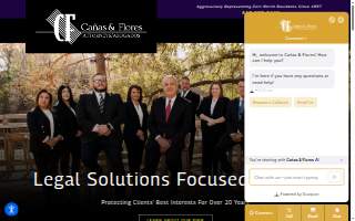 Cañas and Flores Attorneys website