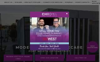 CHROMA modern Eyewear Eyecare website