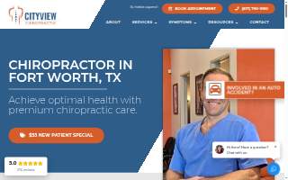 Cityview Chiropractic website