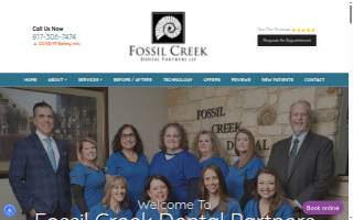 Fossil Creek Dental website