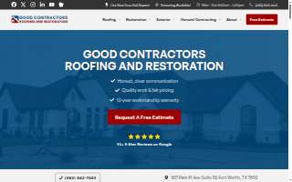 Good Contractors Roofing and Restoration website