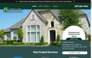 Green and Safe Pest Control website