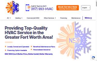 NSG Heating and Air Specialists, LLC website
