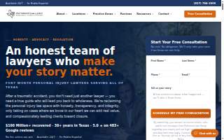 Patterson Law Group Personal Injury & Car Accident Lawyer Fort Worth website