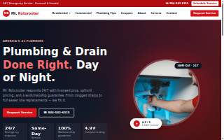rotorooter plumbing & water cleanup website