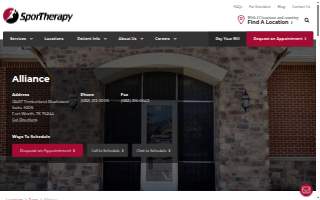 SporTherapy Physical Therapy Fort Worth, Texas - Alliance website