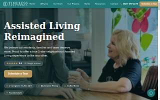 Timeless Care Homes website