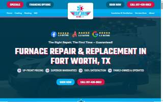 Top Gun Heating & AC Repair website